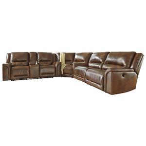 Signature Design by Ashley Jayron Reclining Sectional with Wedge